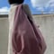 ◆手作りバッグ◆クタッとバッグ［Short］ふんわり肩掛けバッグ【くすみピンク】
