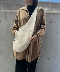 ◆手作りバッグ◆ぽっけ/ショルダーバッグ・サコッシュ【リネンデニム】