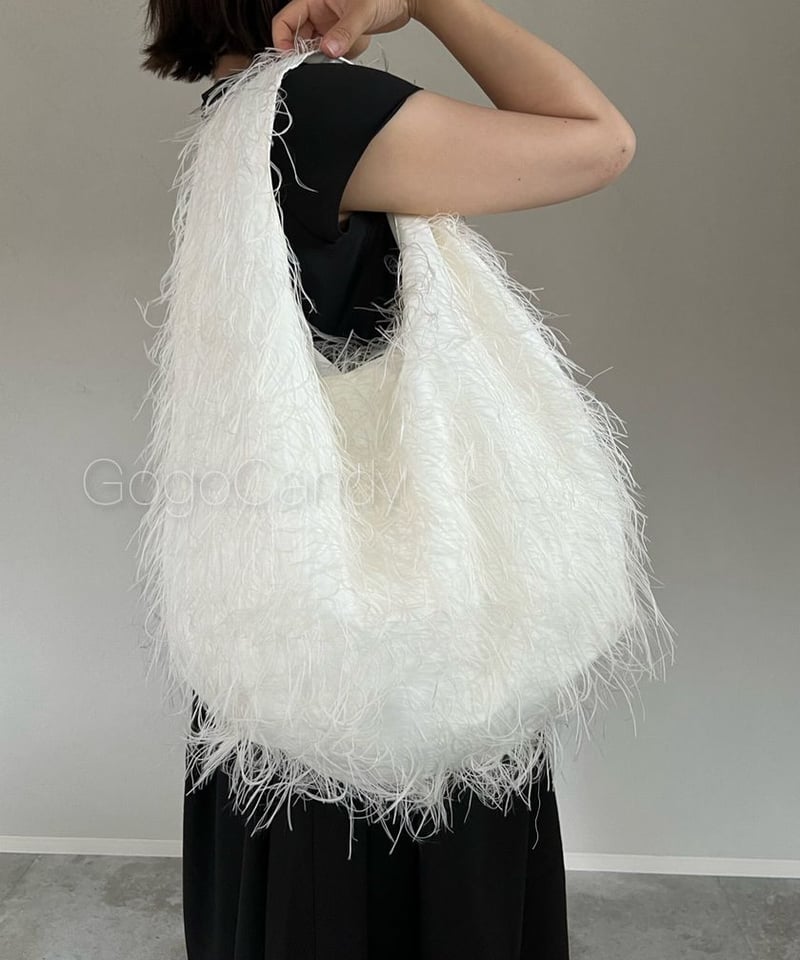 GogoCandy クタッとバッグ［Short］【リネン×ライムチェック】 ◇手作りバッグ◇クタッとバッグ［Short］【リネン×チェック