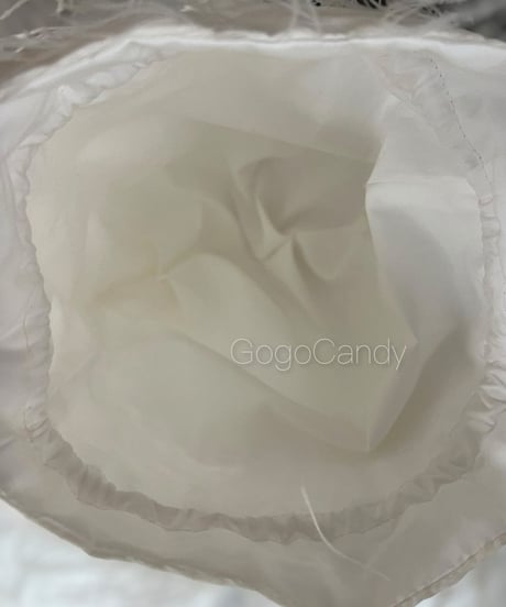 ◆手作りバッグ◆気まぐれお巾さん［Regular］ころんとした巾着【フリンジエクリュ】