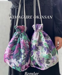 ◆手作りバッグ◆（Regular）気まぐれお巾さん/巾着【シフォンフラワー】