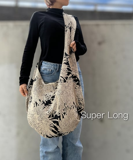 ◆手作りバッグ◆クタッとバッグ［Long / Super Long］ふんわりショルダーバッグ【kiku】