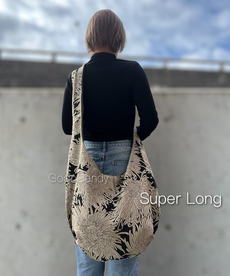 ◆手作りバッグ◆クタッとバッグ［Long / Super Long］ふんわりショルダーバッグ【kiku】