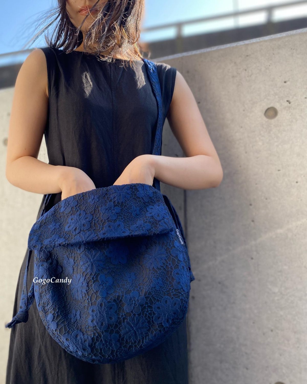 A3出力】ダウンロード版巾着バッグの型紙［ぷちトマティバッグ］型紙