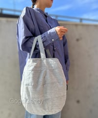 ◆手作りバッグ◆ぽっちバッグ［Ｌ］トートバッグ【ブルー】