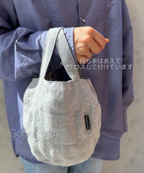 ◆手作りバッグ◆ぽっちバッグ［S］トートバッグ【ブルー】