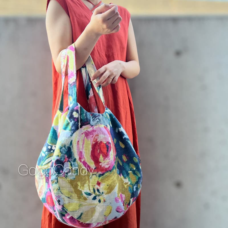 ◇手作りバッグ◇すもmoバッグ［L］まんまるトートバッグ【ペイント