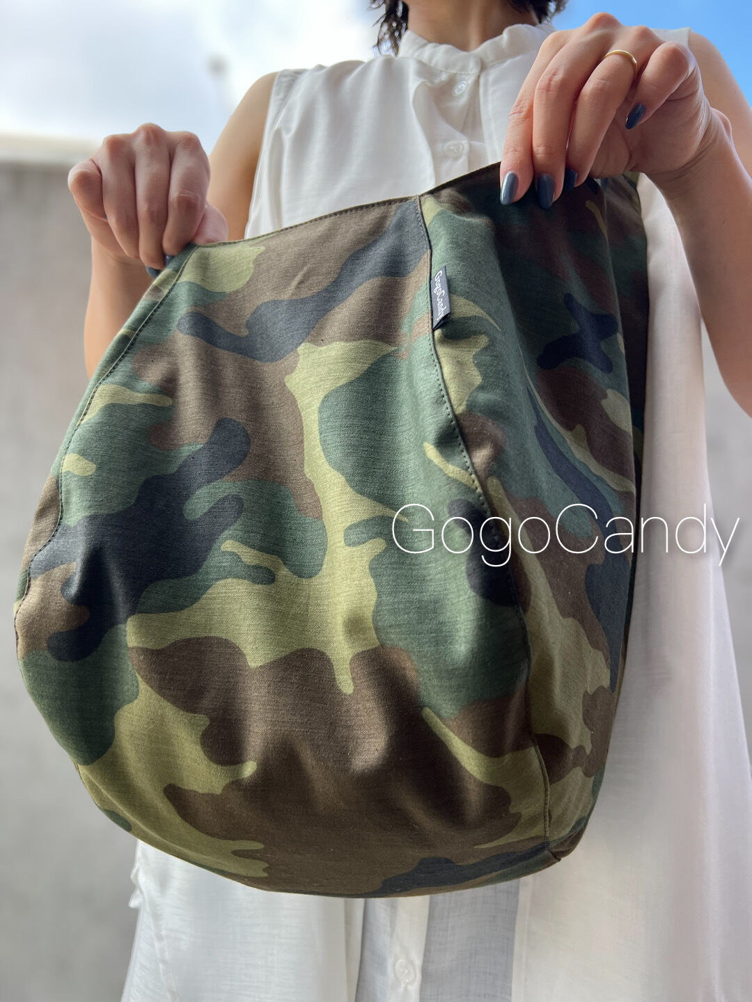 ◇手作りバッグ◇ポンバッグ/ショルダーバッグ【迷彩】 | GogoCandy