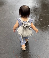 ◆手作りバッグ◆ベビたまリュック/ベビー用リュック・巾着【麻キャンバス】