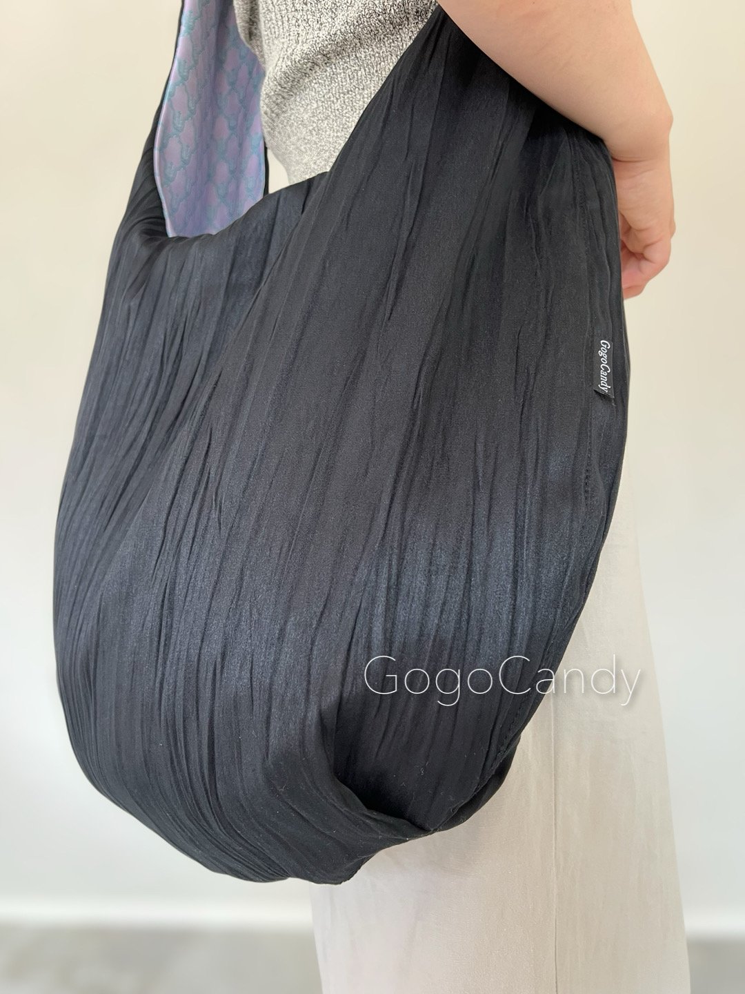 ♡手作りショルダーバッグ♡ ◇手作りバッグ◇クタッとバッグ［Long］ふんわりショルダー