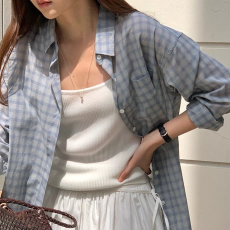 malta summer tartan check shirt.(即納)