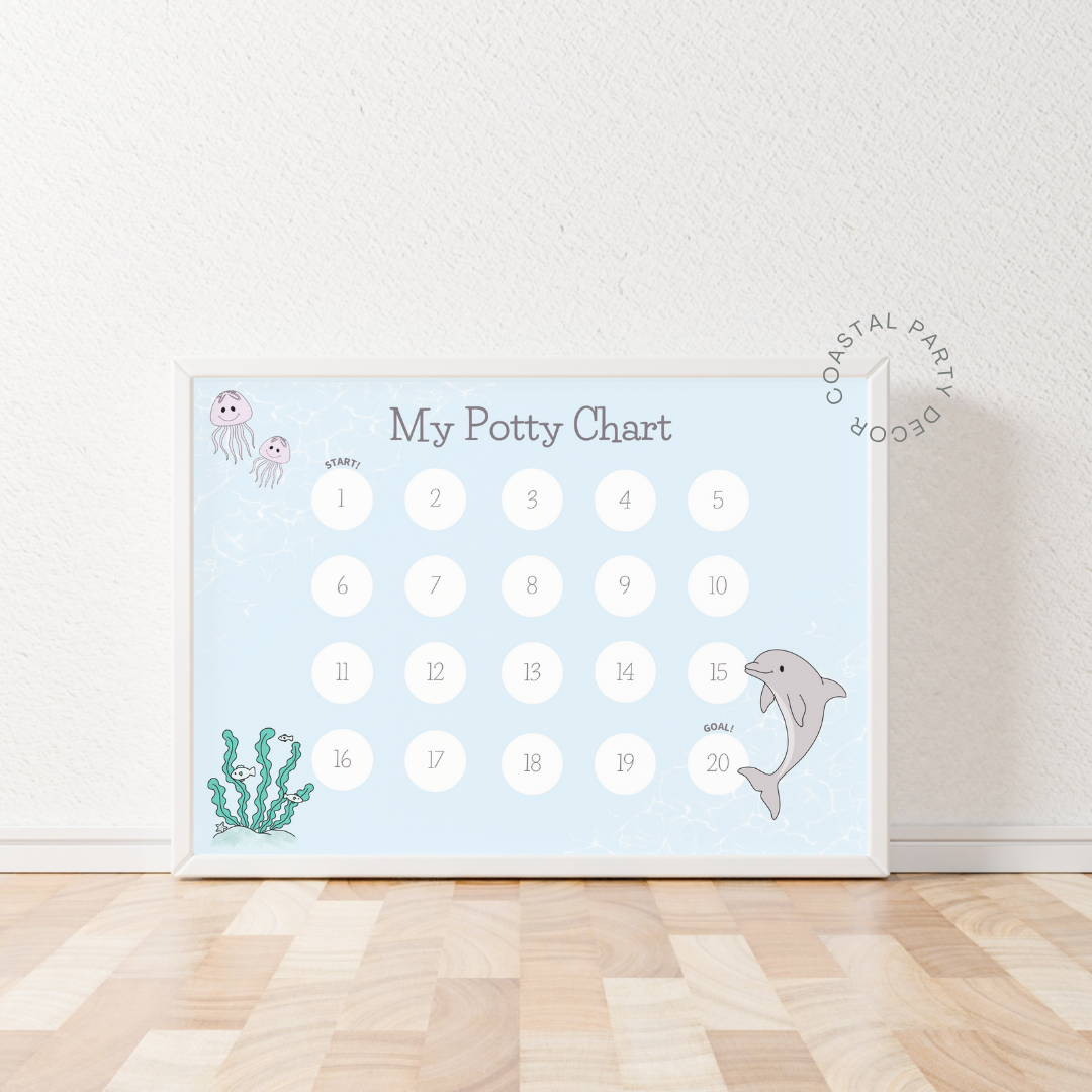 トイレトレーニングシート♡お手伝いシート♡ My Potty Chart/トイレトレーニングシート | Coastal Party Decor