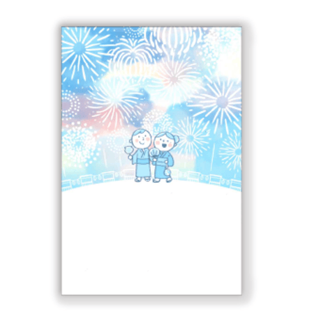 花火の絵葉書（2枚セット）