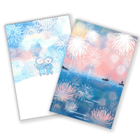 花火の絵葉書（2種類×3セット）