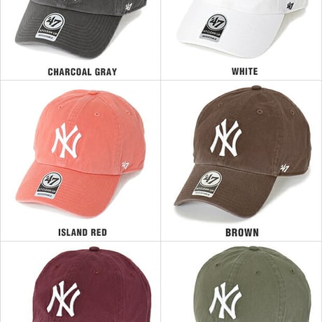 '47 キャップ NY ニューヨーク ヤンキース クリーンナップ メンズ レディースフォーティーセブン 帽子 ローキャップ  BRAND ストラップバック 47'