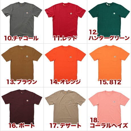 カーハート Tシャツ CARHARTT T-SHIRTS USAモデル メンズ 大きいサイズ ポケット Tシャツ ロゴ 半袖 USA