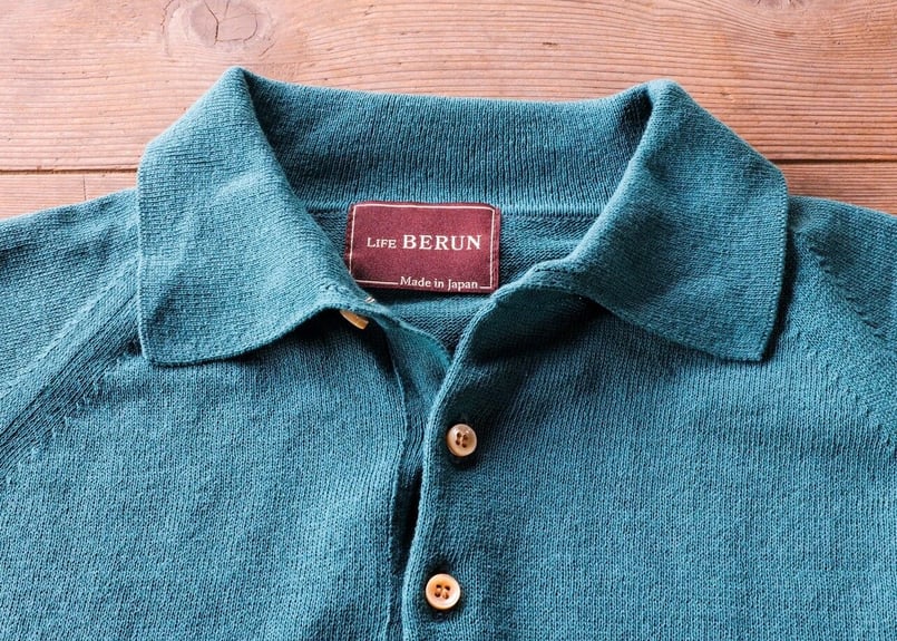 Forest Green】BERUN半袖ニットポロ | Atelier BERUN