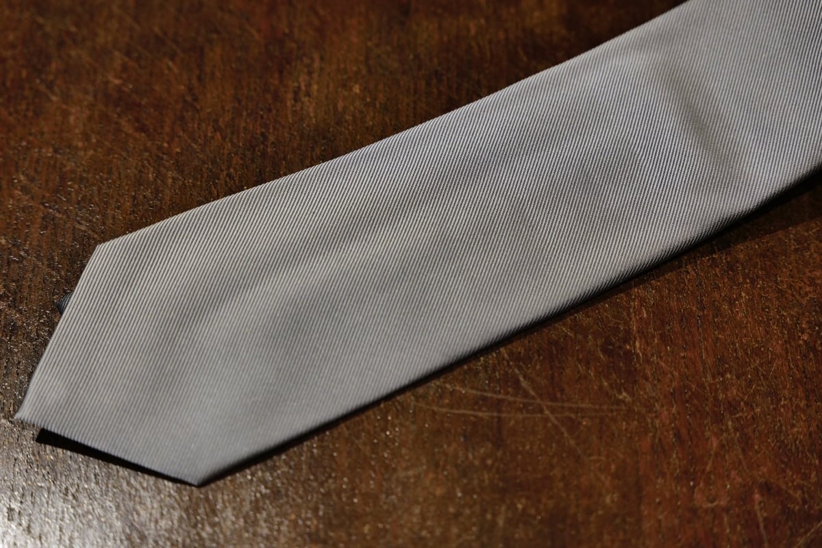 ✨未使用✨ブルガリ　ソリッド　シルバー　ネクタイ fit=scale-down,w=1200