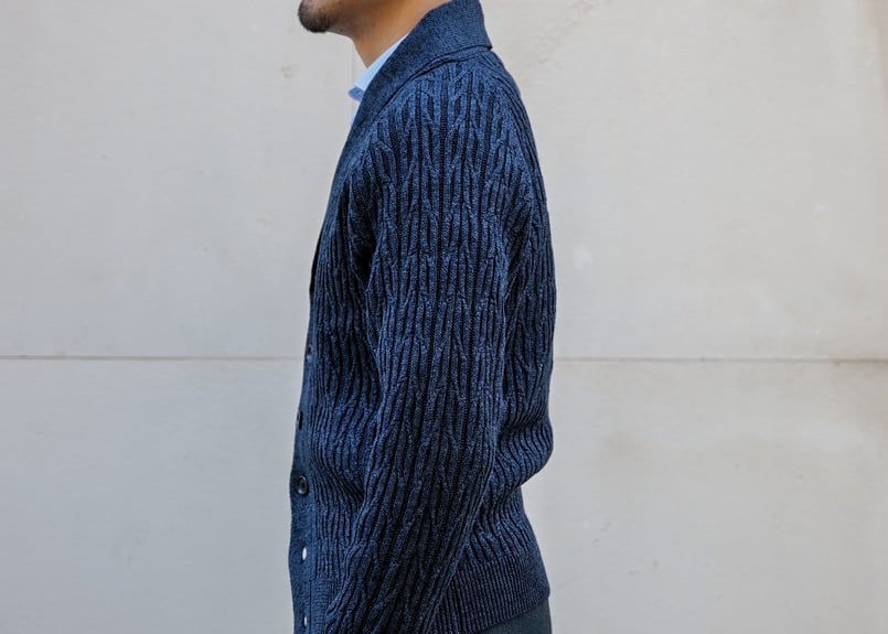 ネイビー】BERUN ケーブルニットカーディガン | Atelier BERUN