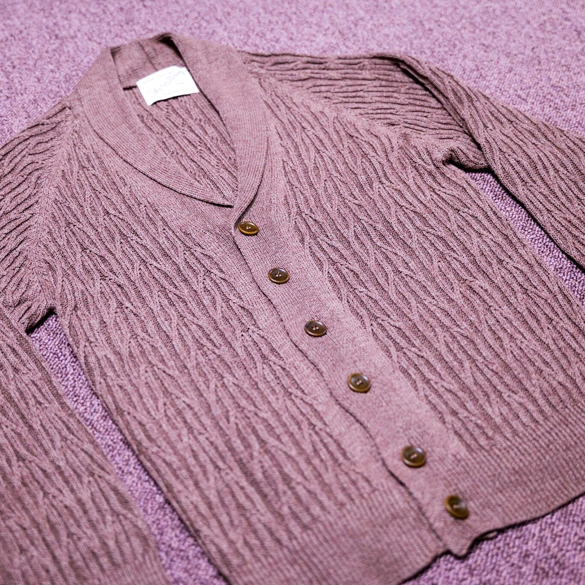 maillier ダークブラウン ケーブルニットカーディガン ブラウン】BERUN ケーブルニットカーディガン | Atelier BERUN