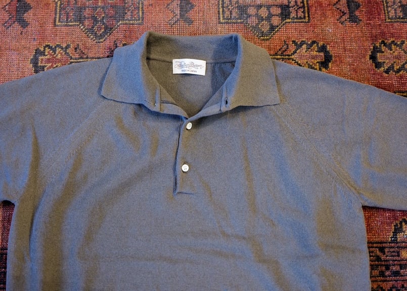 Grayish brown】BERUN半袖ニットポロ | Atelier BERUN