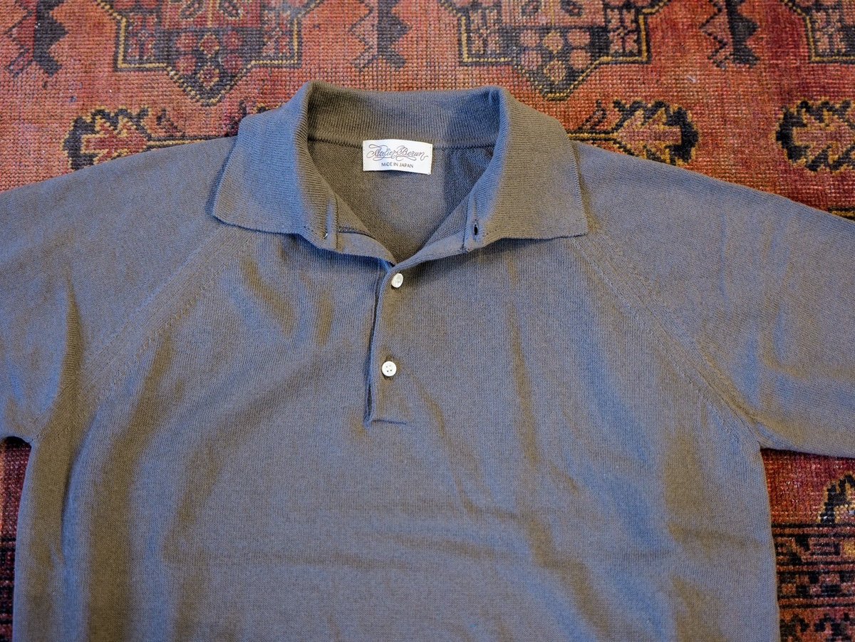 Grayish brown】BERUN半袖ニットポロ | Atelier BERUN