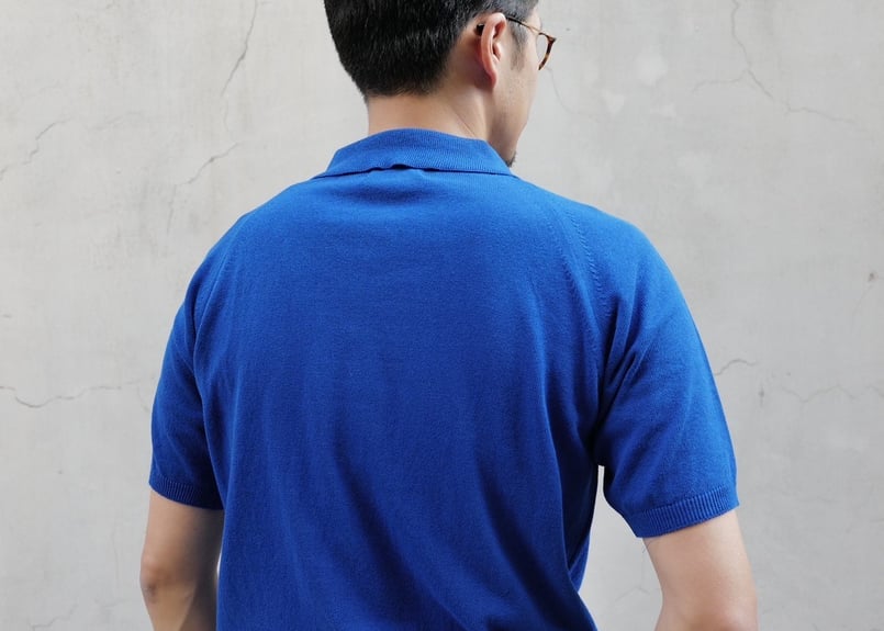 Atelier BERUN 半袖コットンニットポロ Ecru】BERUN半袖ニットポロ | Atelier BERUN