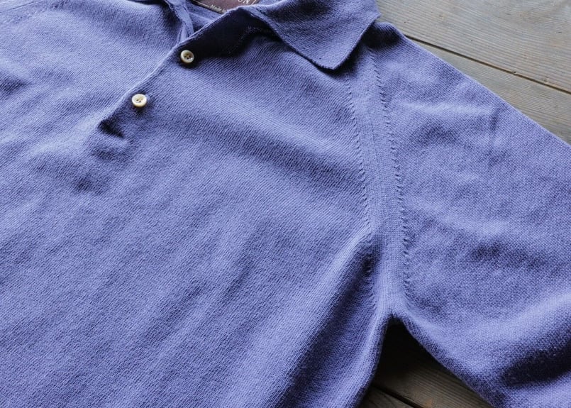 Atelier BERUN 半袖コットンニットポロ Ecru】BERUN半袖ニットポロ | Atelier BERUN