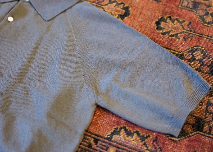 Grayish brown】BERUN半袖ニットポロ | Atelier BERUN