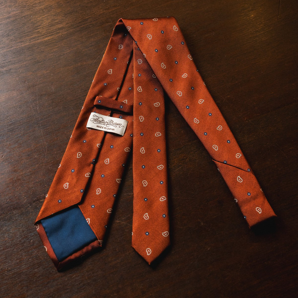 新品　KRIZIA UOMO　ネクタイ　小紋柄　12A　マリーゴールド オレンジ アンバーオレンジ 小紋タイ | Atelier BERUN