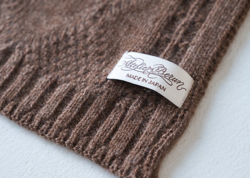 カシミヤ&セーブル マフラー 【ブラウン】 | Atelier BERUN