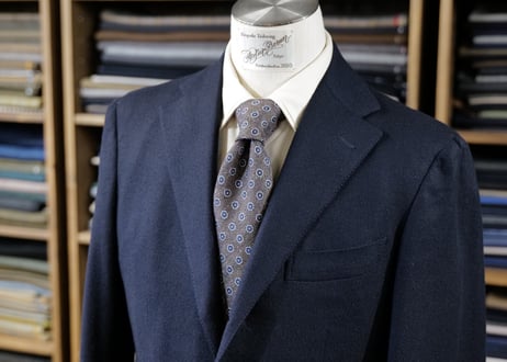 【美品】beams F好き必見　アトリエベルン　ハンドメイドタイ　ネイビー無地 Atelier BERUN