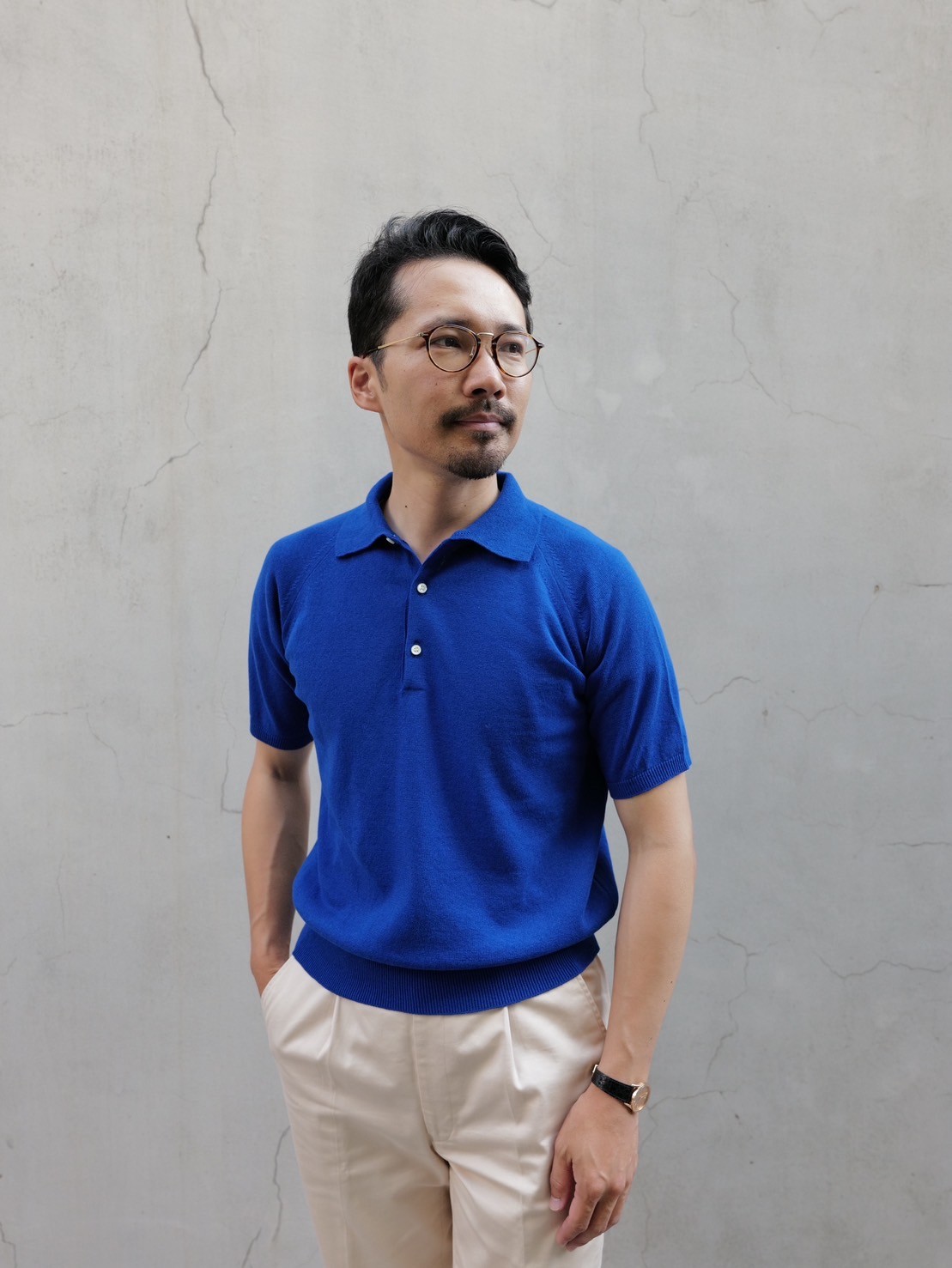 Atelier BERUN 半袖コットンニットポロ BERUN オリジナルニットポロ – 伊達男日和
