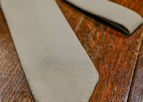 Hopsack Sport Tie -Beige-