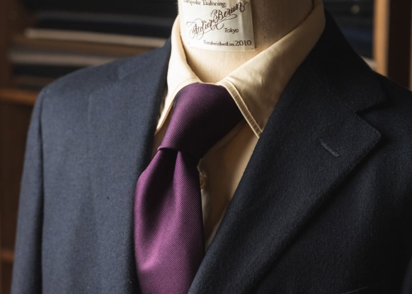パープル ソリッドタイ | Atelier BERUN
