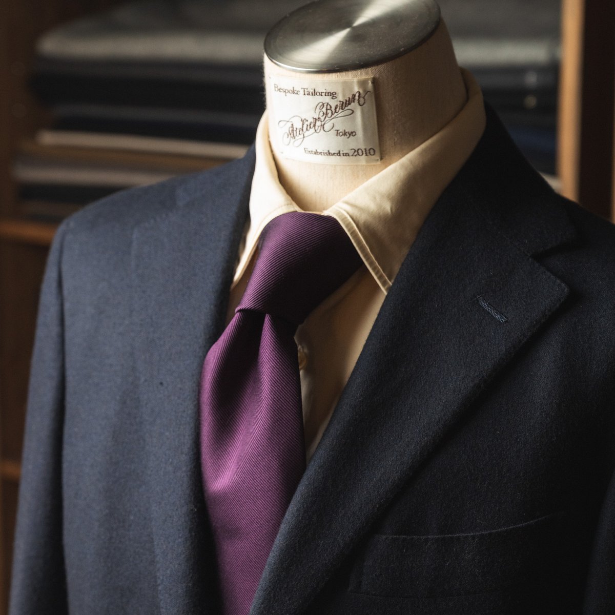 パープル ソリッドタイ | Atelier BERUN