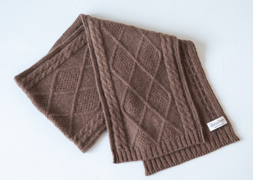 カシミヤ&セーブル マフラー 【ブラウン】 | Atelier BERUN