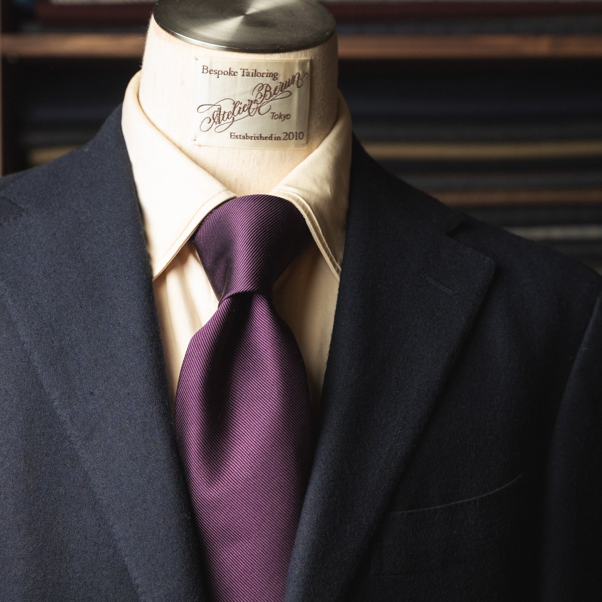 パープル ソリッドタイ | Atelier BERUN