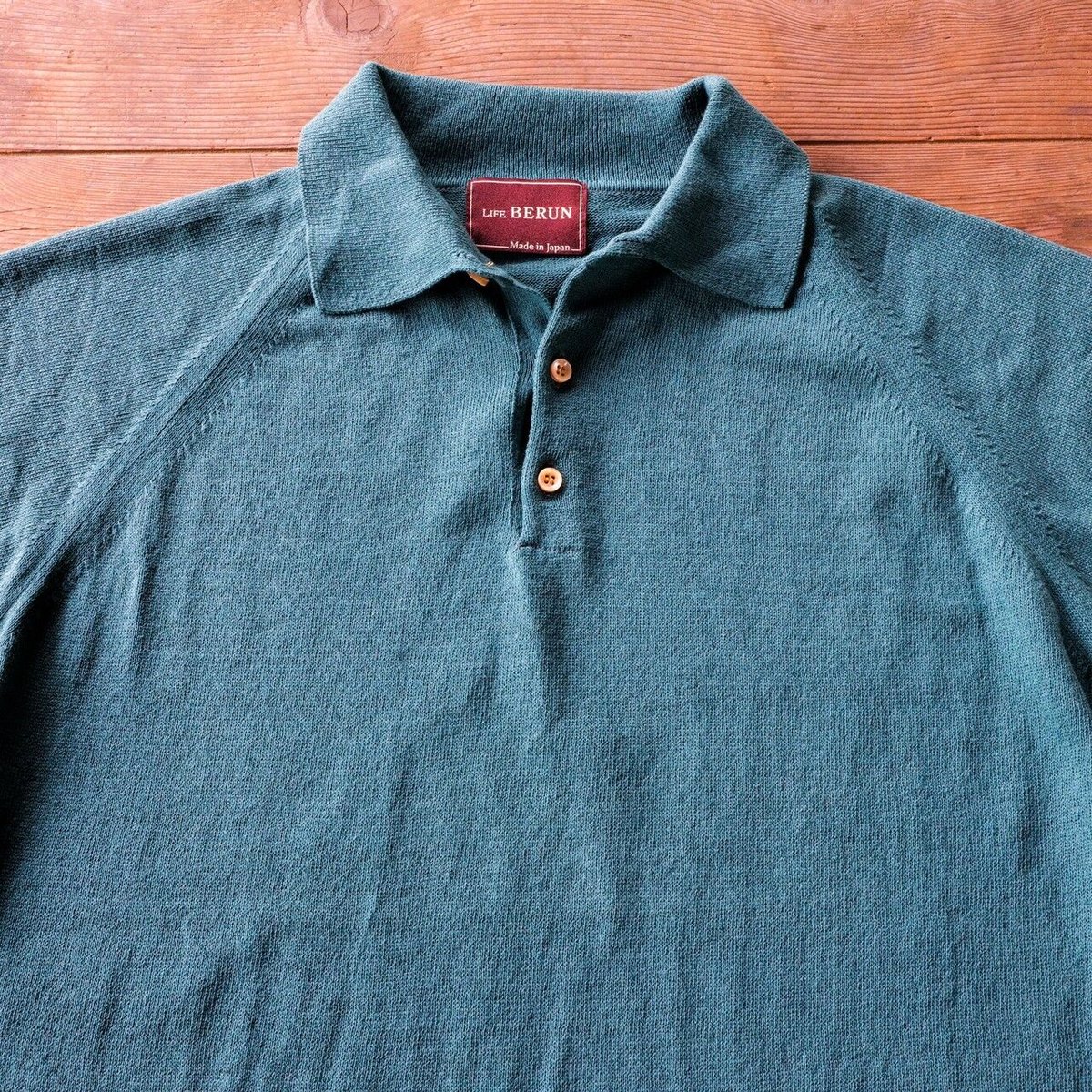 Forest Green】BERUN半袖ニットポロ | Atelier BERUN