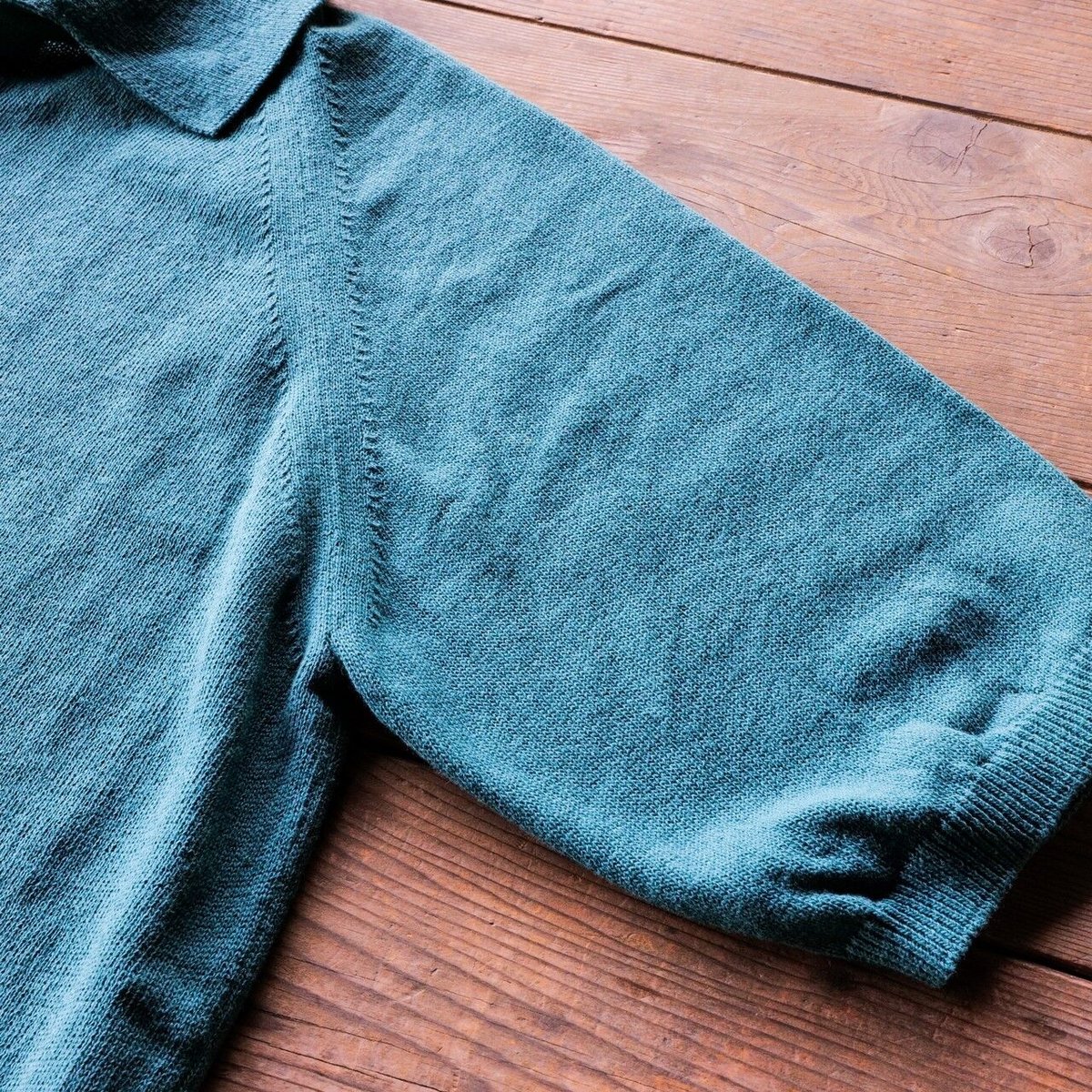 Forest Green】BERUN半袖ニットポロ | Atelier BERUN