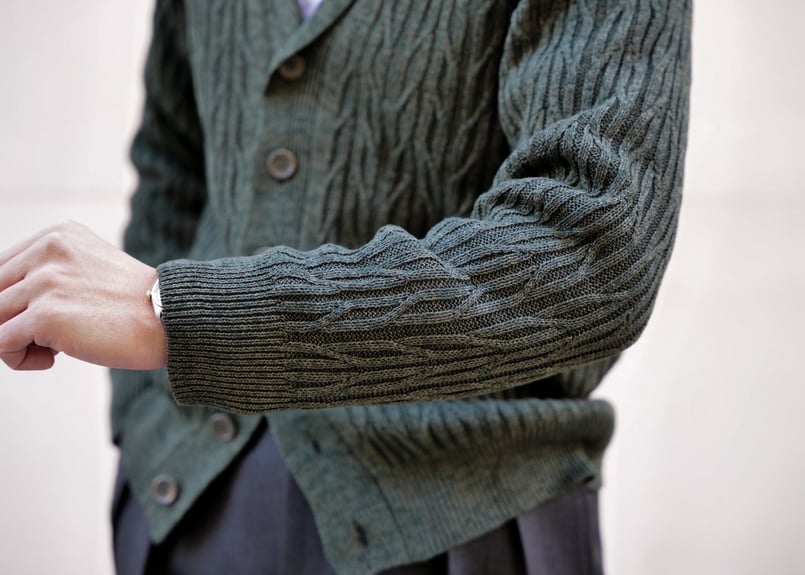 Schott ケーブルニット カーディガン オリーブグリーン Schott ケーブルニット カーディガン オリーブグリーン