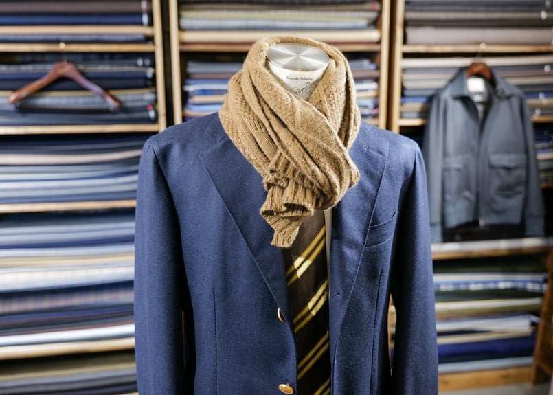 カシミヤ&セーブル マフラー 【ブラウン】 | Atelier BERUN