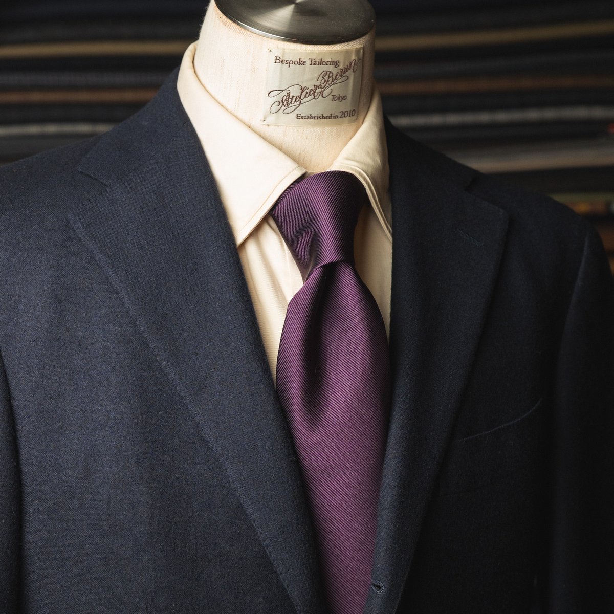 パープル ソリッドタイ | Atelier BERUN