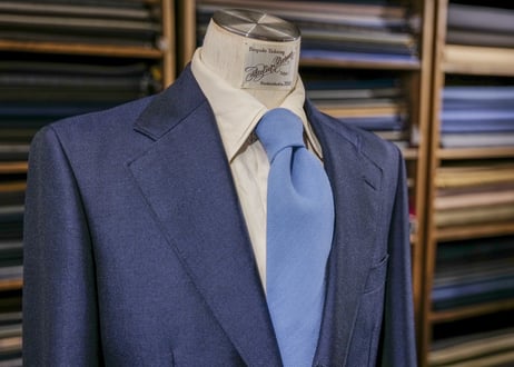 Hopsack Sport Tie -Sky Blue-