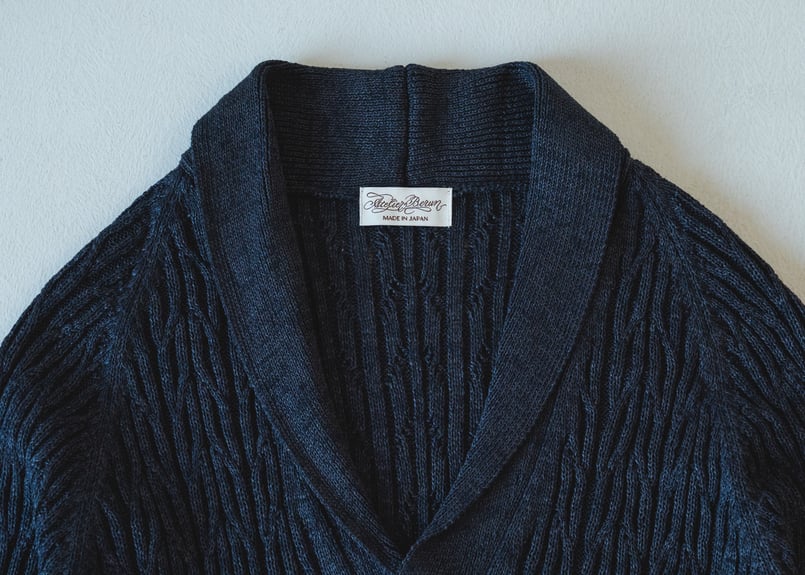 LRL ケーブルニットカーディガン ネイビー ジーラ GeeRA ミニケーブルニットカーディガン （ネイビー