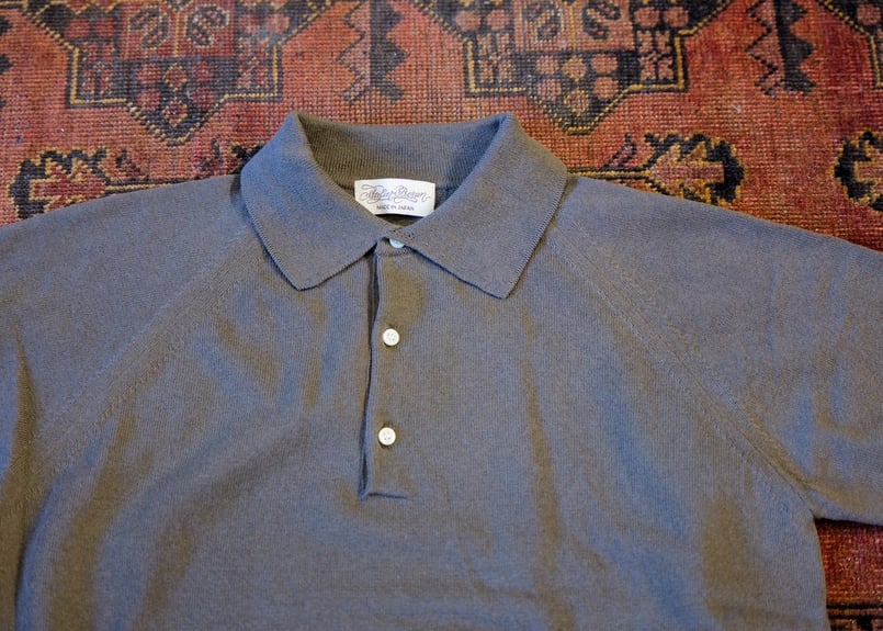 Grayish brown】BERUN半袖ニットポロ | Atelier BERUN
