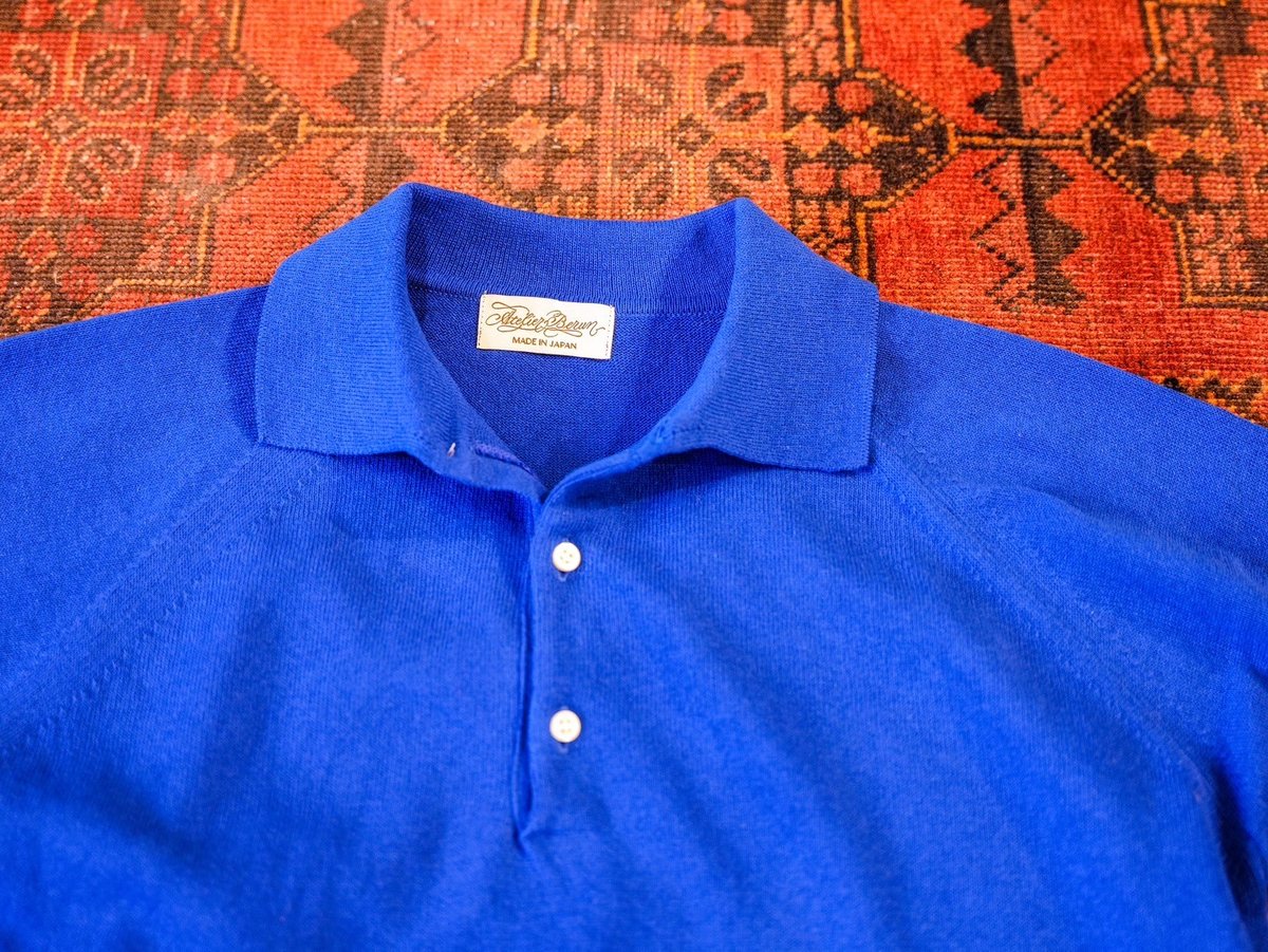 Atelier BERUN 半袖コットンニットポロ Lavender】BERUN半袖ニットポロ | Atelier BERUN