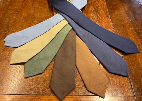 Hopsack Sport Tie -Beige-