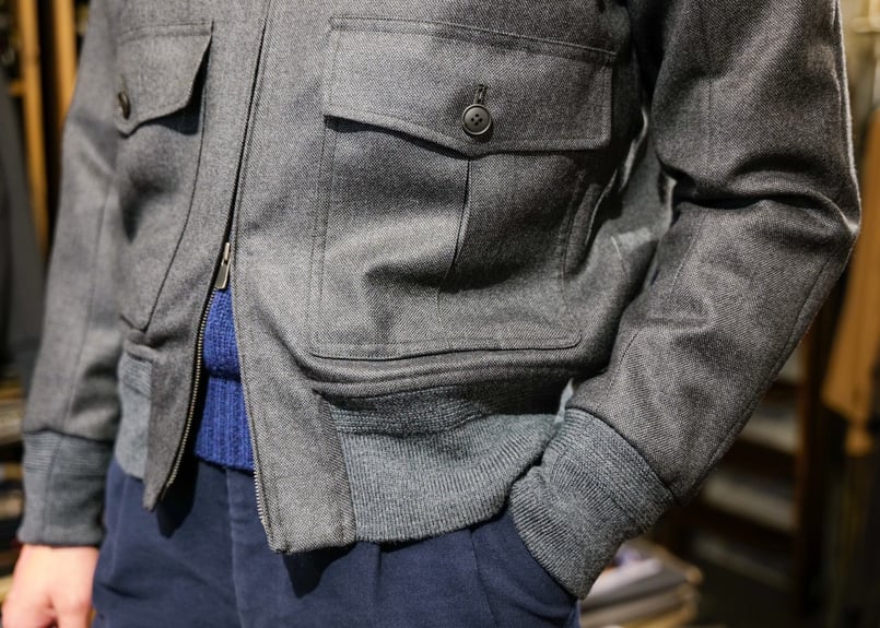 グレー】Vintage Sportex ウール スポーティング ブルゾン | Atelier