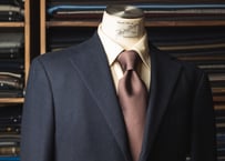 ブラウン / ダークネイビー レジメンタルタイ | Atelier BERUN